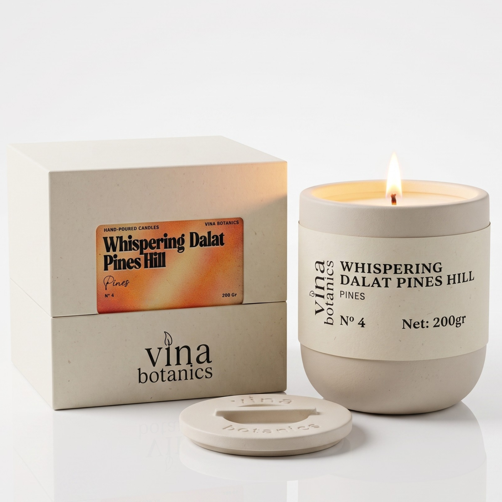 No.4 Whispering Dalat Pines Hill Scented Candle - 200g | Gift Box