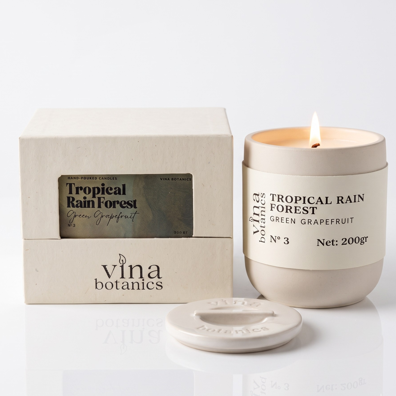 No.3 Tropical Rain Forest Scented Candle - Green Grapefruit - 200g | Gift Box